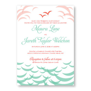 Ocean Beach Wedding Invitations