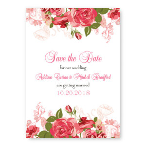 Rose Garden Save The Date Cards