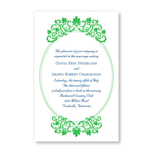 Silhouette Letterpress Wedding Invitations