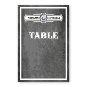 Slated Love Table Cards