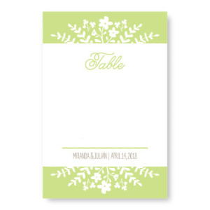 Spring Flora Table Cards