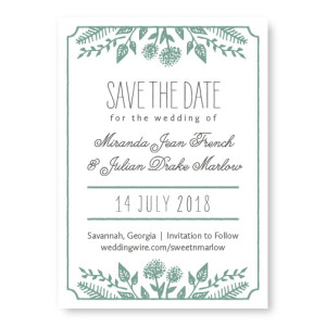 Summer Flora Save The Date Cards
