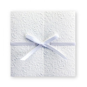 The Gift of Love White Wedding Invitations
