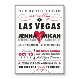 Vegas 2-Layer Classic Wedding Invitations