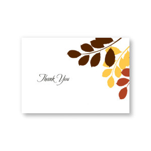 Passionate Leaves Thank You Cards