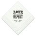 Love Laughter and Happily Letterpress Luncheon Napkins