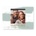 Watercolor Brush Photo Save The Date Cards - Green