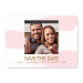 Watercolor Brush Photo Save The Date Cards - Pink