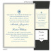 5 x 7 Vertical Folio Wedding Invitations  - 2 Layers Small Border