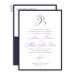 Monogram Clutch Pocket Wedding Invitations