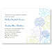 Hydrangea Bloom Blue Wedding Invitations