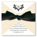 Stylish Inital Wedding Invitations with Black Ribbon